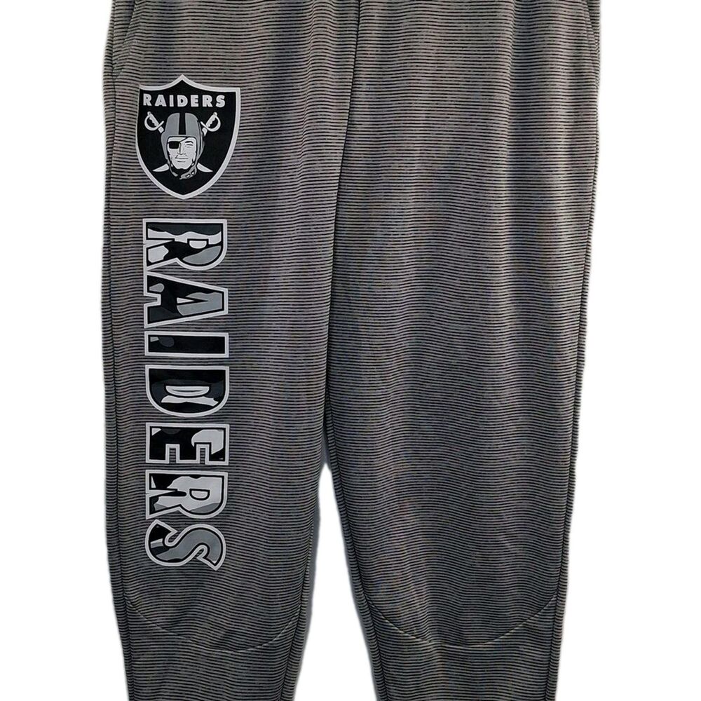 NFL Team Apparel Las Vegas Raiders Men's Gray Joggers Size - See Measurements